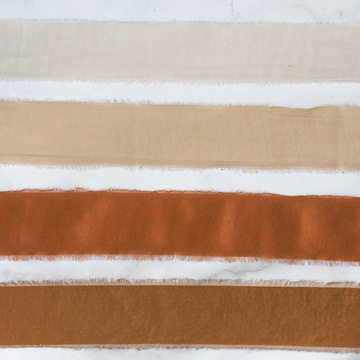 4cm婚礼丝带手工毛边棉丝带发饰丝带花束绑带diy素材蝴