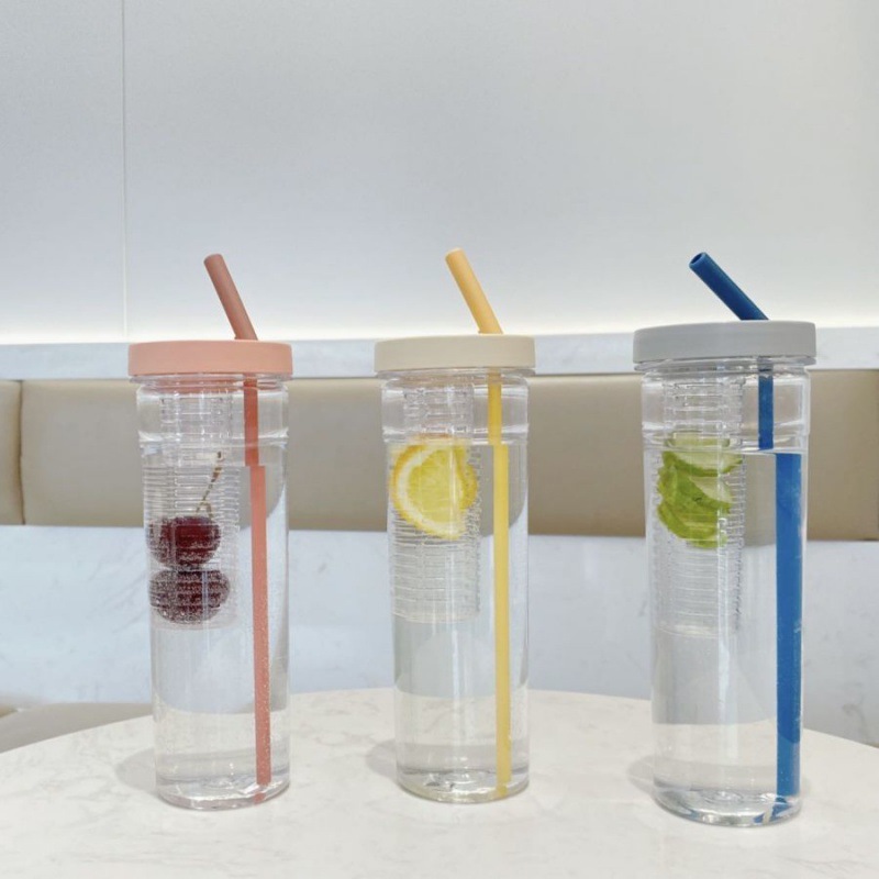 吸管玻璃杯高颜值小红书大容量吸管杯ins风学生简约便携随手杯子