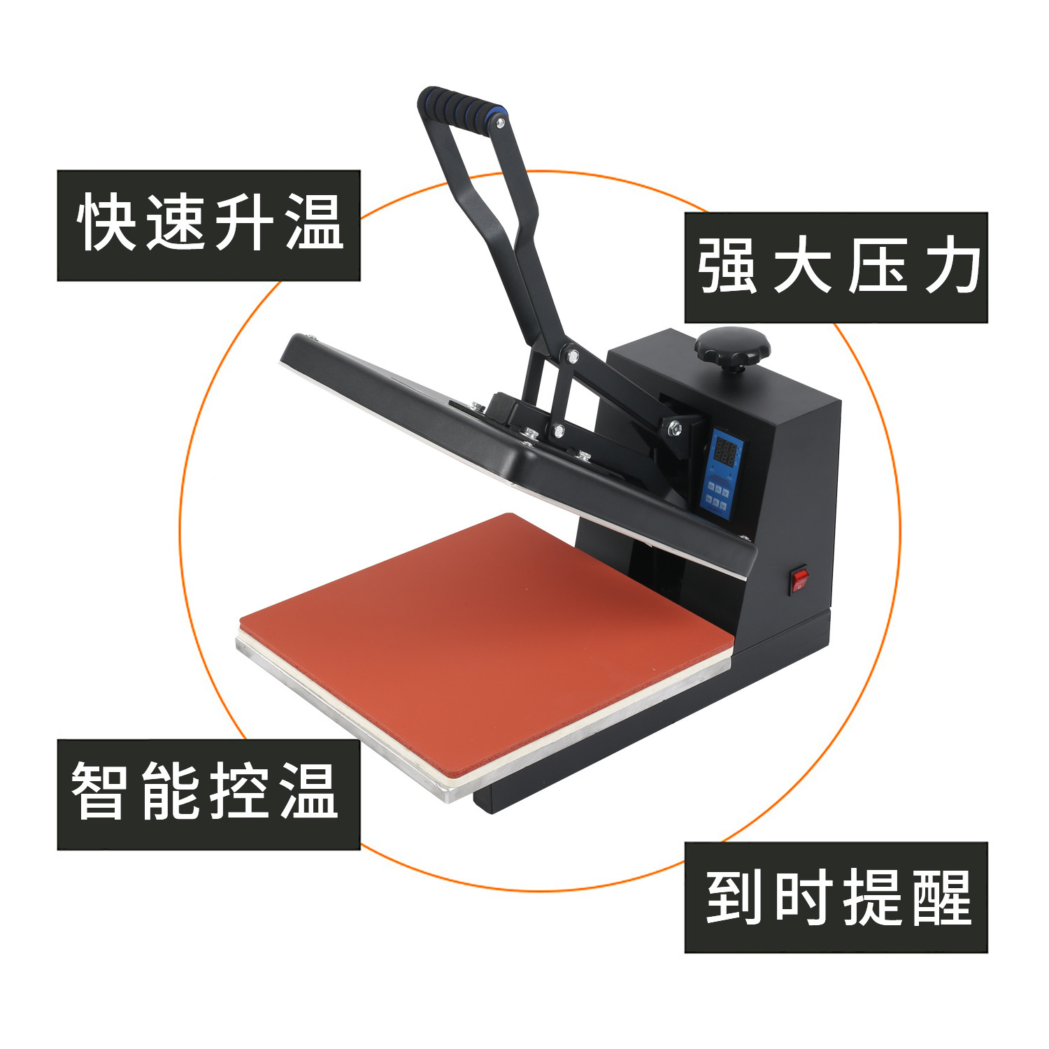 Flat Manual Transfer Heat Press Machine Brocade Banner Rhinestone T-shirt Picture Printing Clothes Ironing Multi-Function Heat Press Printing Machine