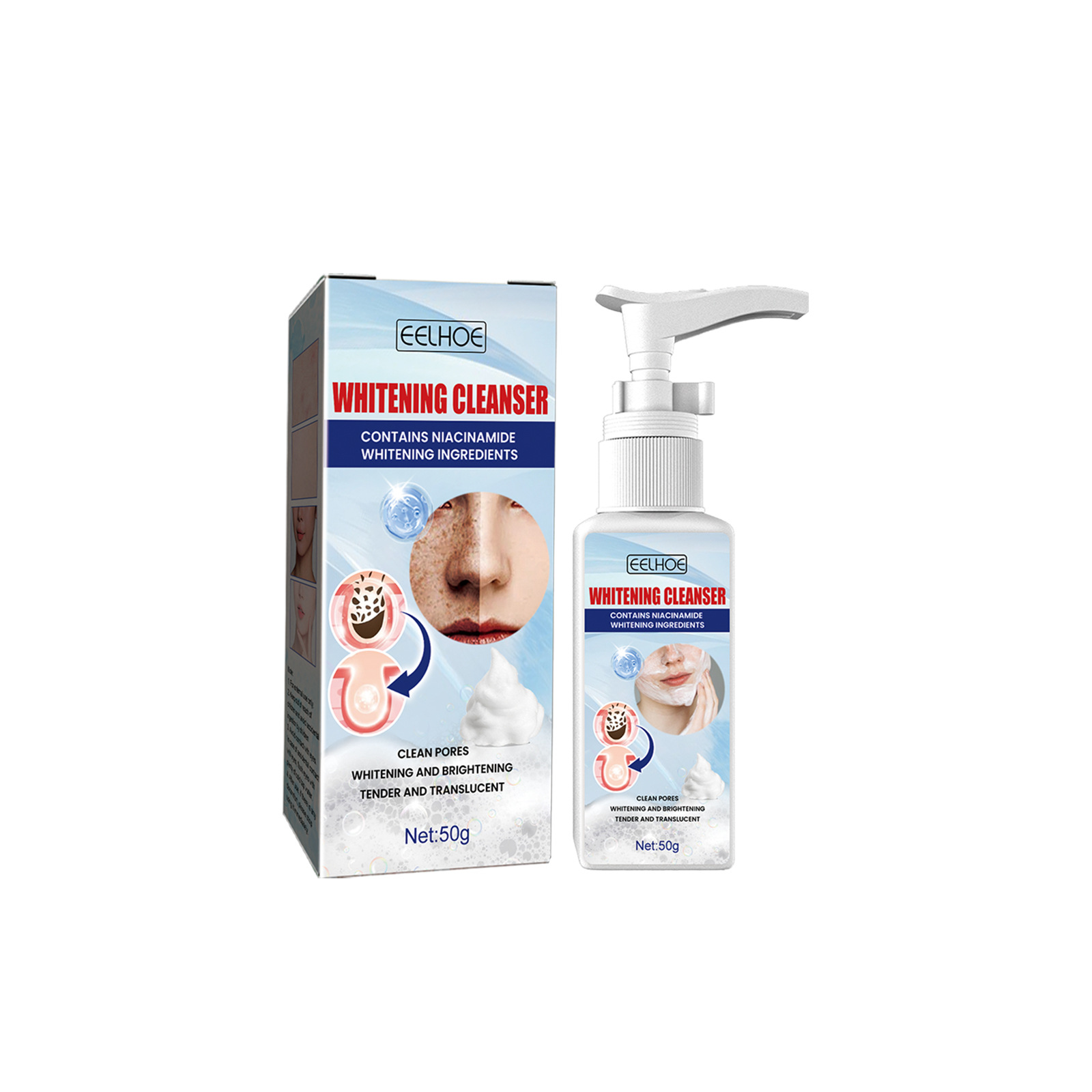 Eelhoe Nicotinamide Facial Cleanser Hydrating and Brightening Skin