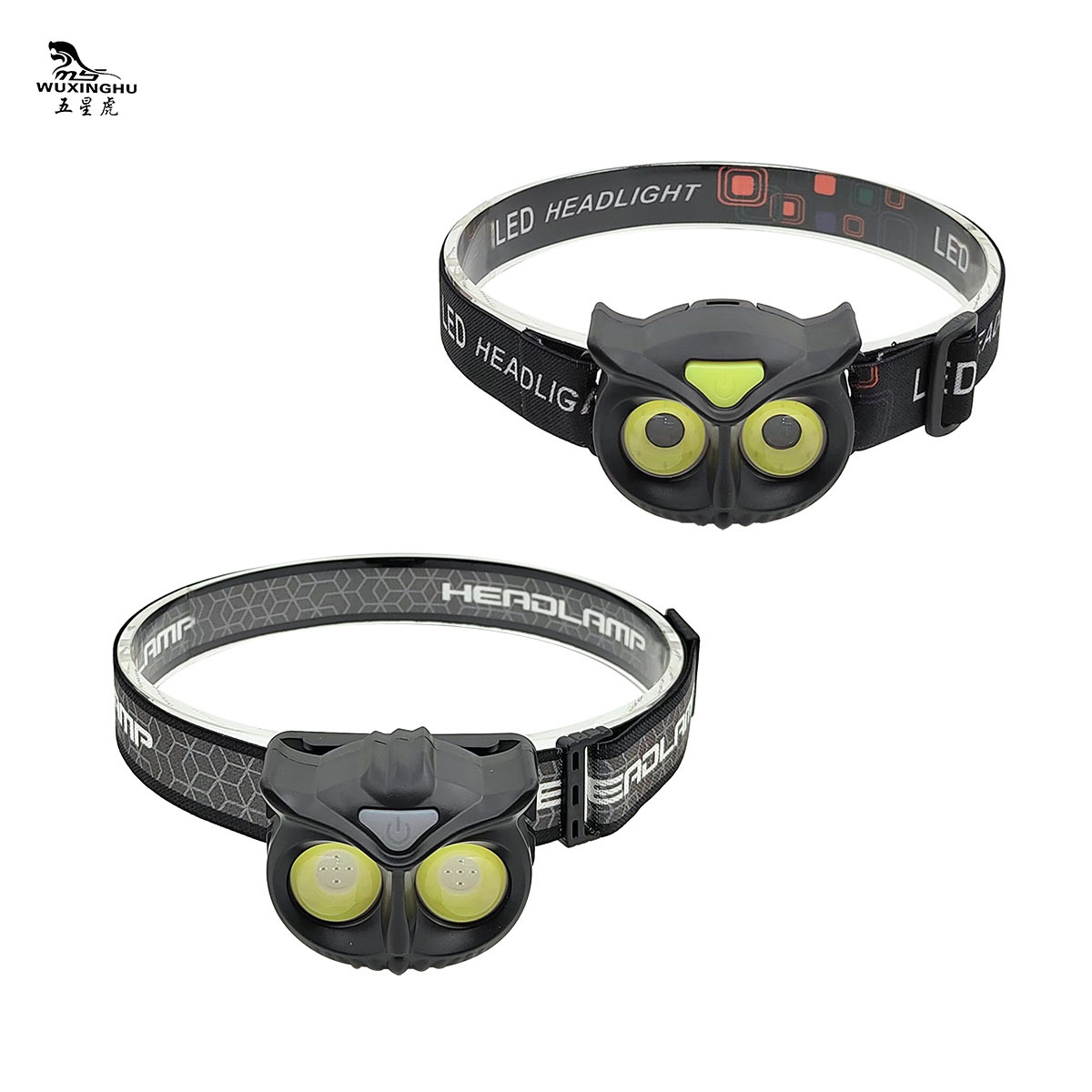 New Outdoor Owl Battery Headlamp Charging Headlamp Red White Light Type-C Charging Port Sports Headlamp