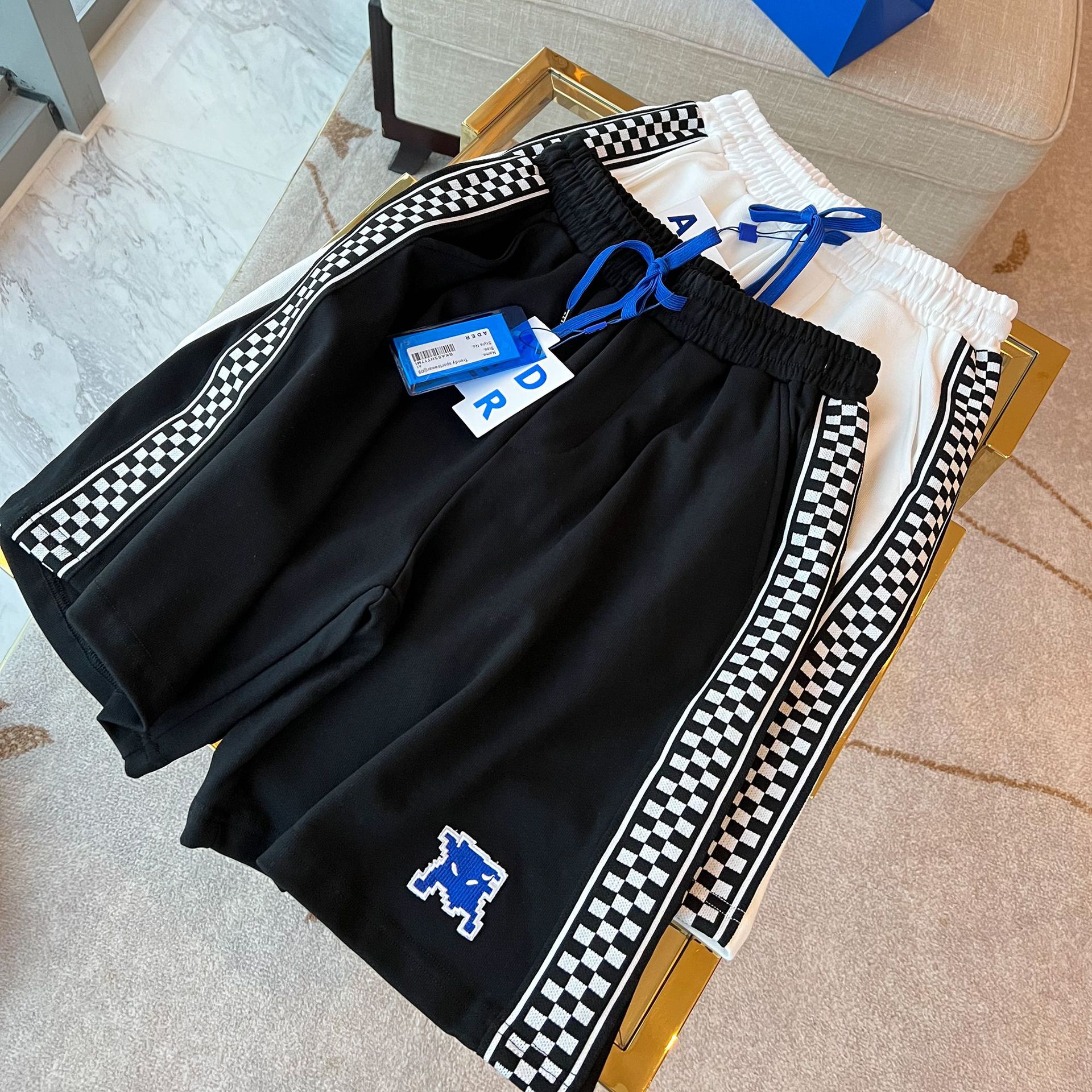 ader 2022韩国新款短裤 病毒刺绣运动裤 男女同款 情侣款