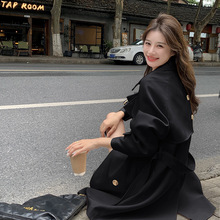韩版中长款风衣外套女2024春秋新款法式高级感赫本风气质收腰外套