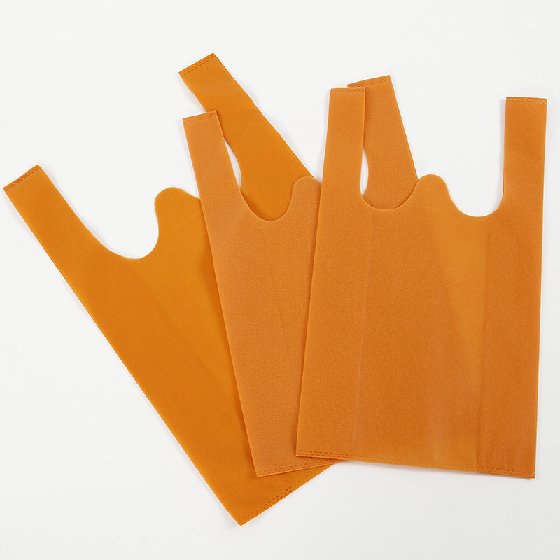 厂家批发彩色无纺布背心袋超市手提购物袋无纺布背心袋定做印刷