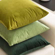 绿色系高级抱枕套北欧轻奢复古沙发客厅现代靠枕床头靠背垫天昌弯