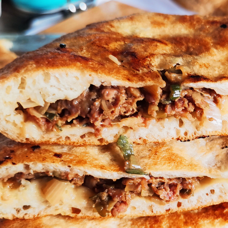 山东肉火烧泰山火烧发面馅饼烧饼肉饼纯手工自制猪肉大葱早餐主食