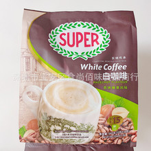 马来西亚进口SUPER炭烧传承香烤榛果风味3合1速溶白咖啡饮品 540g
