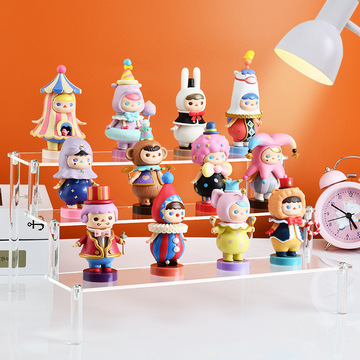 泡泡玛特展示架透明多层亚克力阶梯玩具手办盲盒茉莉摆放收纳架子