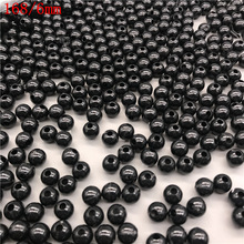 黑色实色圆珠  6 毫米 10 毫米 14 毫米   塑料珠子有孔