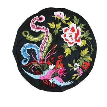 厂家销售 刺绣布贴 3d立体凤凰绣片 民族风刺绣 箱包抱枕服装辅