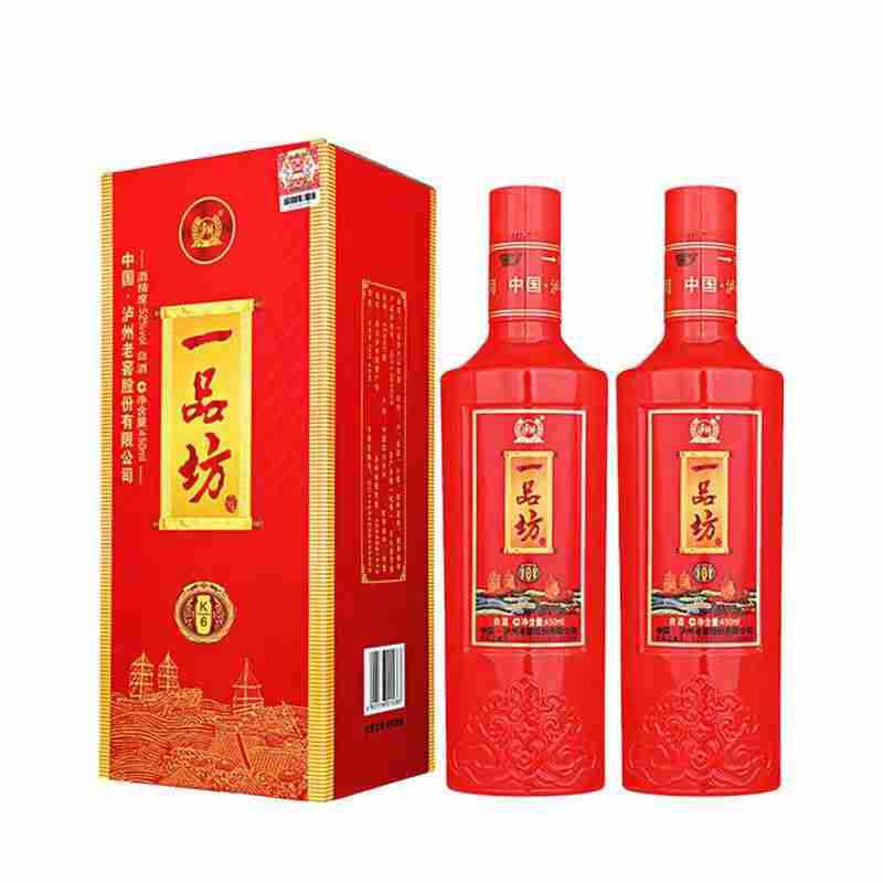 【泸州家老窖】52度 一品坊酒 450ml礼盒装浓香型白酒整箱特价
