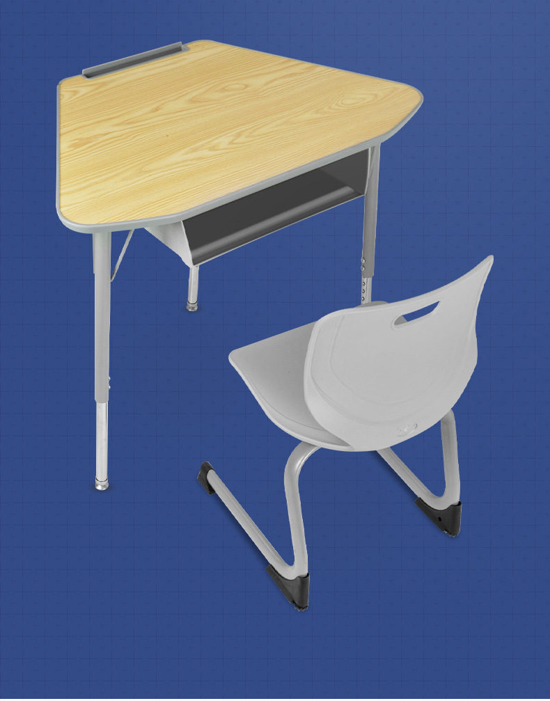 学校可拼式梯形桌辅导班儿童会议拼搭t形桌厂家批发定 制课桌椅