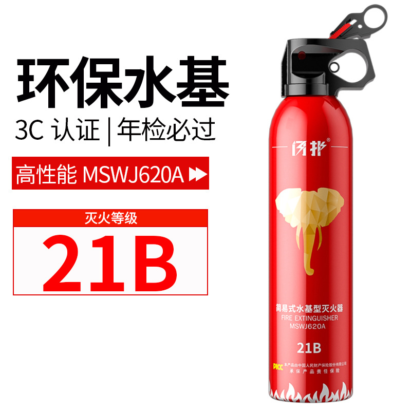 Vehicle-Mounted Water-Based Fire Extinguisher for Car Household Store Annual Inspection Private Car Small Portable Fire Fighting Equipment Special