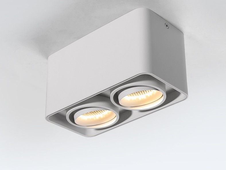 明装斗胆灯吸顶式客厅店铺背景墙聚光射灯单头双头森月慧恒