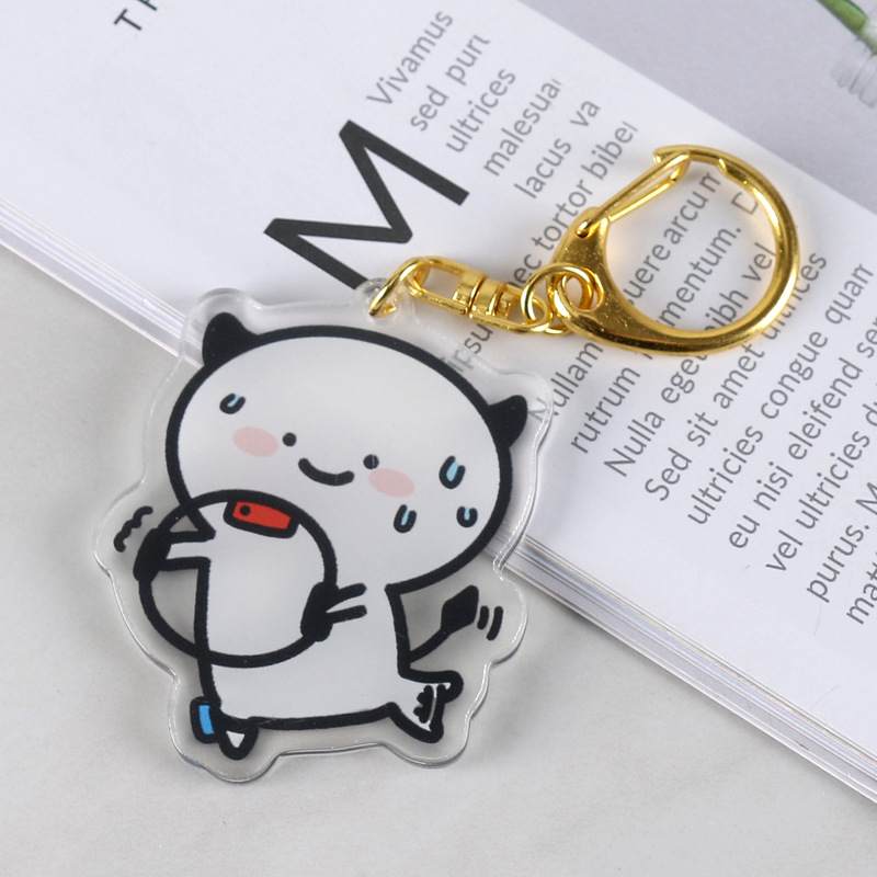 Acrylic Key Chain Customization Anime Peripheral Cartoon Standee Double-Sided Advertising Chain Small Gift Pendant Customized