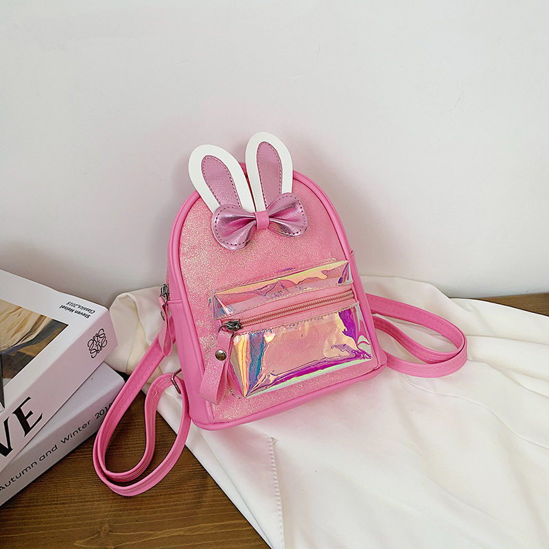 Children's School Bag Shiny Backpack Colorful Shiny Girl Baby Cute Cartoon Stylish Princess Bag Small Bookbag