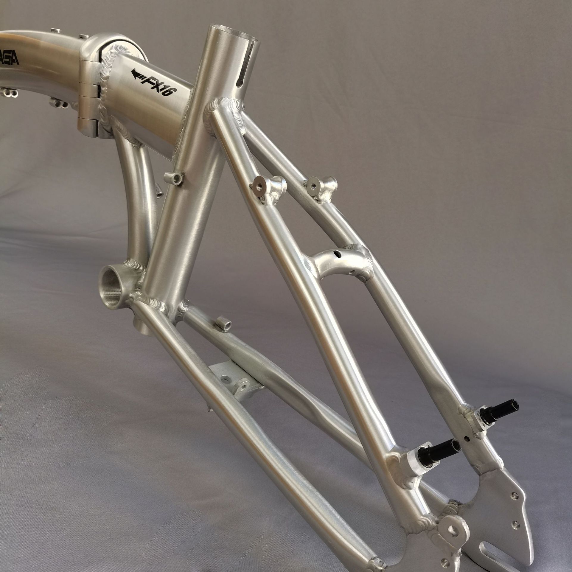 萨格新品 16寸折叠车车架超轻铝合金v刹diy 男女学生便捷自行车