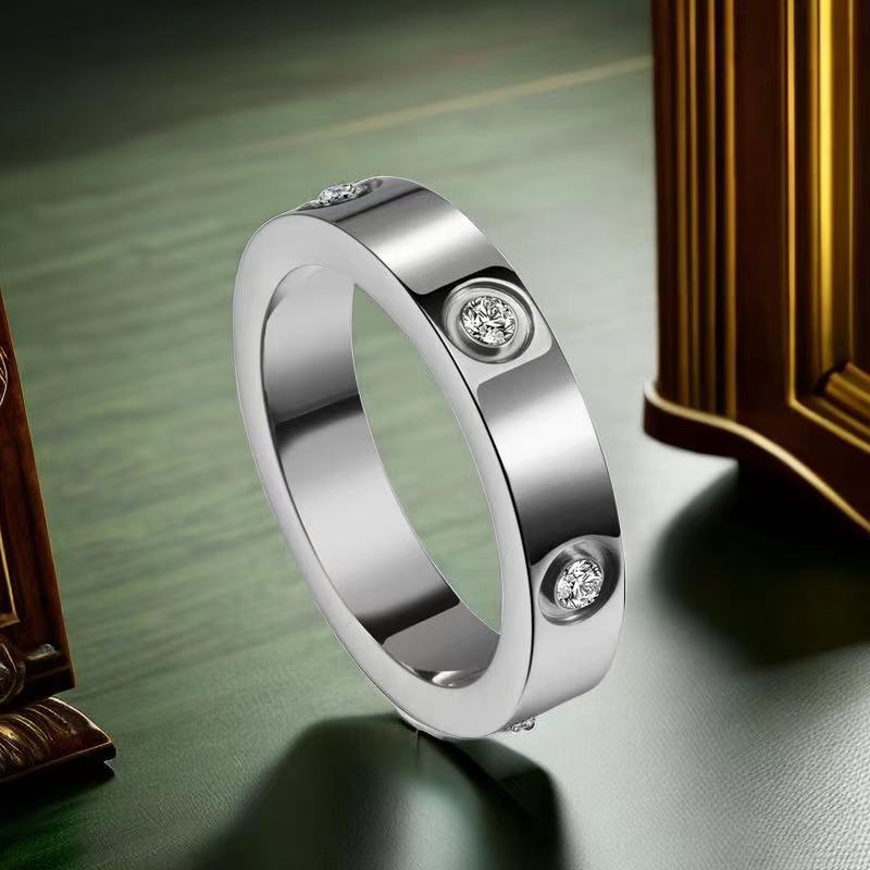 Titanium Steel Ring Female Niche Electroplated French Style Non-Fading Ins Simple Bracelet Cold Wind Stainless Steel Jewelry Ornament Wholesale