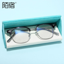 韩版眼镜框素颜近视架大框半框眉毛商务男平光防蓝光GM AATRF8032