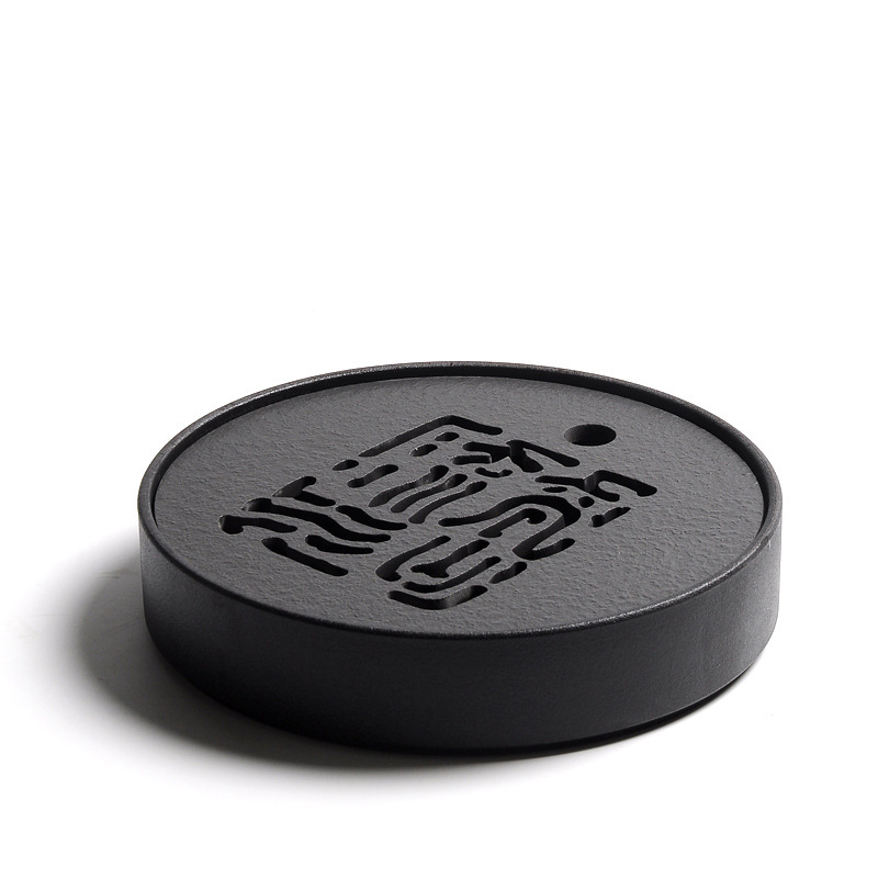 批发陶瓷石制茶盘小茶盘干泡盘迷你储水式托盘茶海台功夫茶具圆形