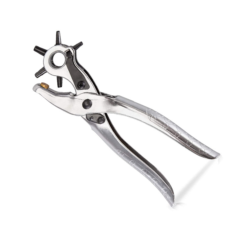 6个尺寸打孔钳适用于皮带皮革diy家居等多孔手压钳子工具方便快捷