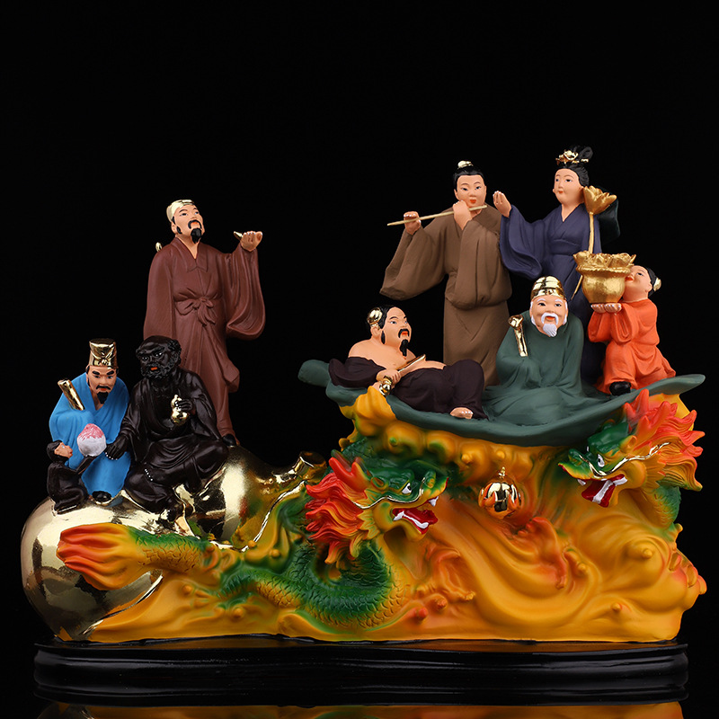 树脂八仙过海神像摆件佛像家用供奉八仙摆件
