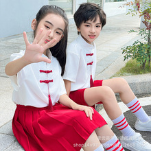 六一儿童节中国风演出合唱运动会幼儿园中式班服朗诵中小学生套装