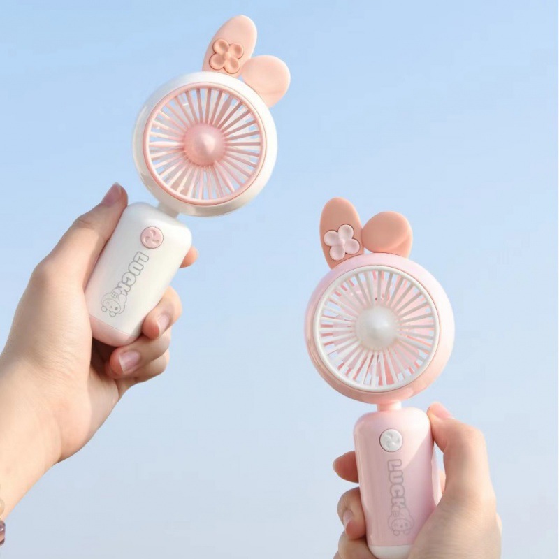 New Cute Pet Sanrio Handheld Mini Little Fan USB Rechargeable Portable Cartoon Cute Big Wind Fan