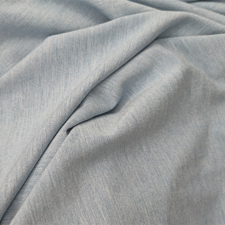 40支rt人棉涤纶混纺拉架面料 春夏冰丝凉感t恤瑜伽服背心内裤汗布