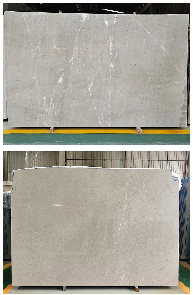 小米灰大理石板材电视背景墙石板批发酒店楼梯大板