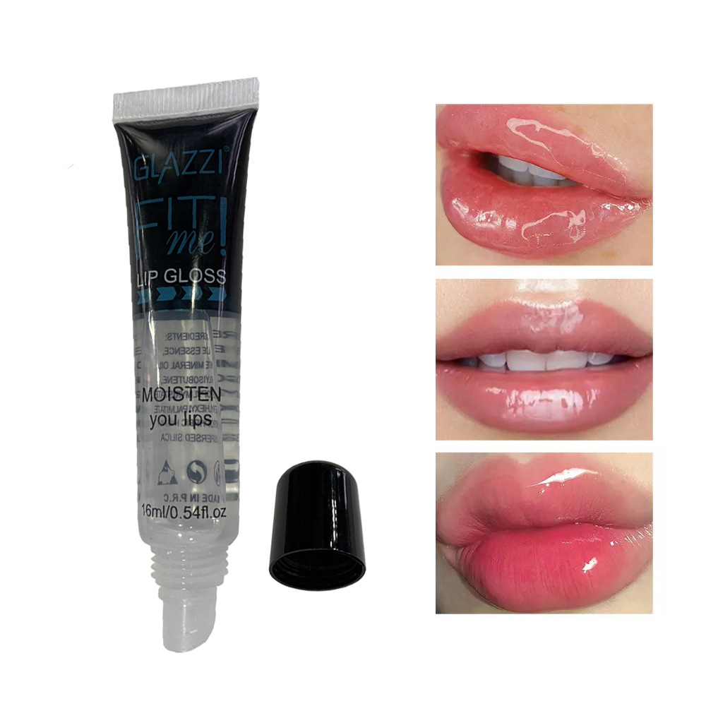 Cross-Border Makeup Glazzi Transparent Hose Lip Glaze Set Wholesale Lip Gloss and Lip Gloss Mirror Lip Gloss Lasting