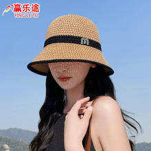 网红同款帽子女士时尚显脸小渔夫帽春夏季户外沙滩防晒透气遮阳帽