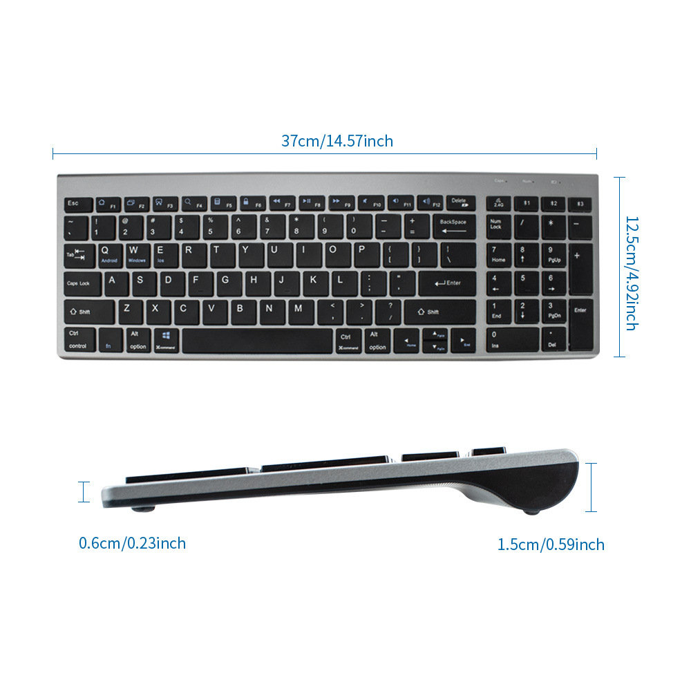 Amazon Hot Bluetooth Keyboard Game Office Ultra-Thin Portable Set Wireless Bluetooth Multi-Channel Keyboard and Mouse