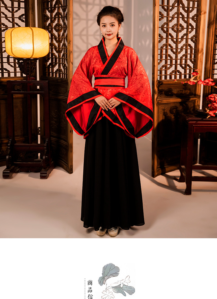 影视古装新款礼仪之邦女士汉服仙女舞蹈服影楼写真曲裾汉服演出服