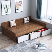 高箱榻榻米床1.2单双人床板式实木箱体床收纳1.0单人抽屉床小户型