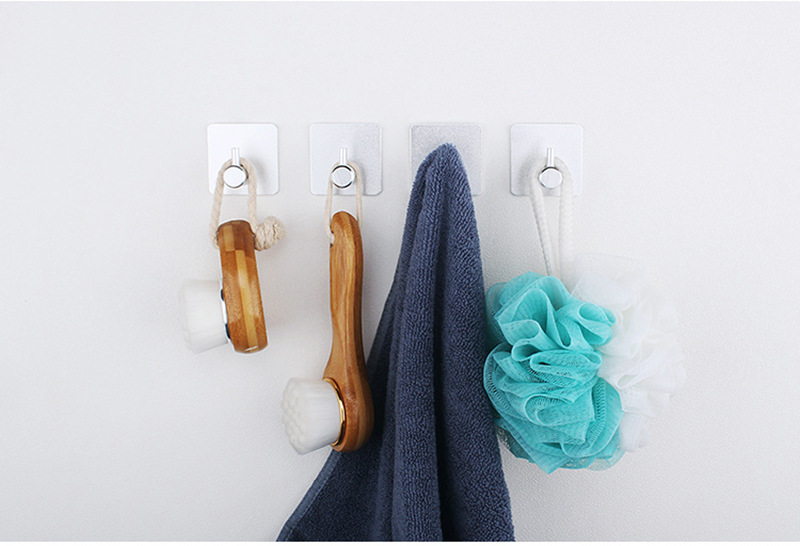 挂钩免打孔创意自粘多功能毛巾浴室挂钩无痕钩子铝合金衣服挂钩