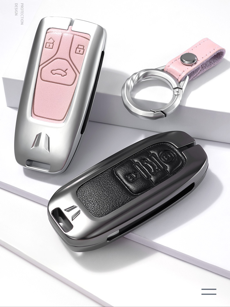 适用2021款奥迪q3钥匙套a3女a1扣q2l金属q7老款a6折叠a6l汽车包壳