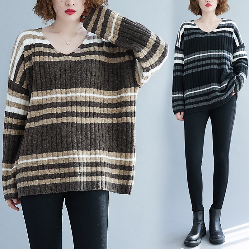 加肥加大码女装秋冬新款特胖妹妹上衣胖mm宽松针织衫毛衣女200斤