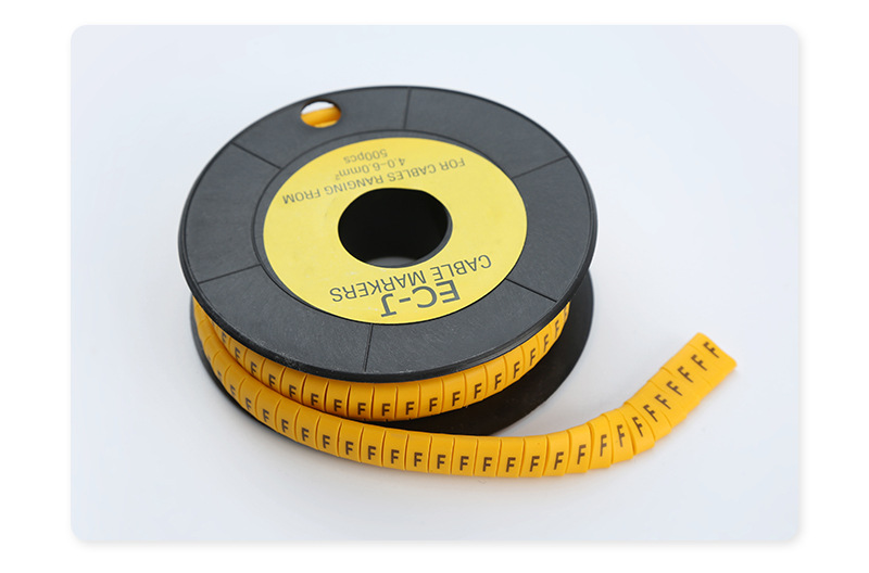 船用电气设备柜数字符号扁型标识管带 绝缘字母号码管 颜色可选