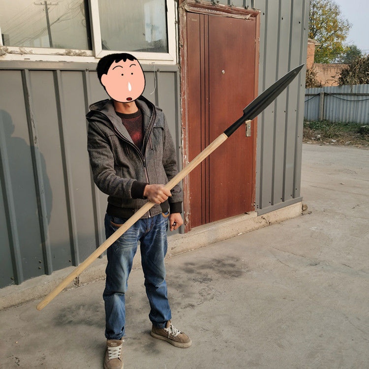 野猪毛户外矛头全钢予头武术红缨长矛刀矛头杀野猪【12月10日发完