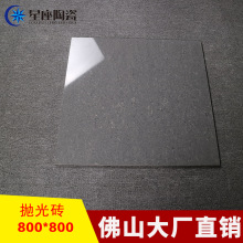 新品佛山中灰色聚晶微粉抛光砖玻化砖瓷砖600x600客厅地砖工程砖