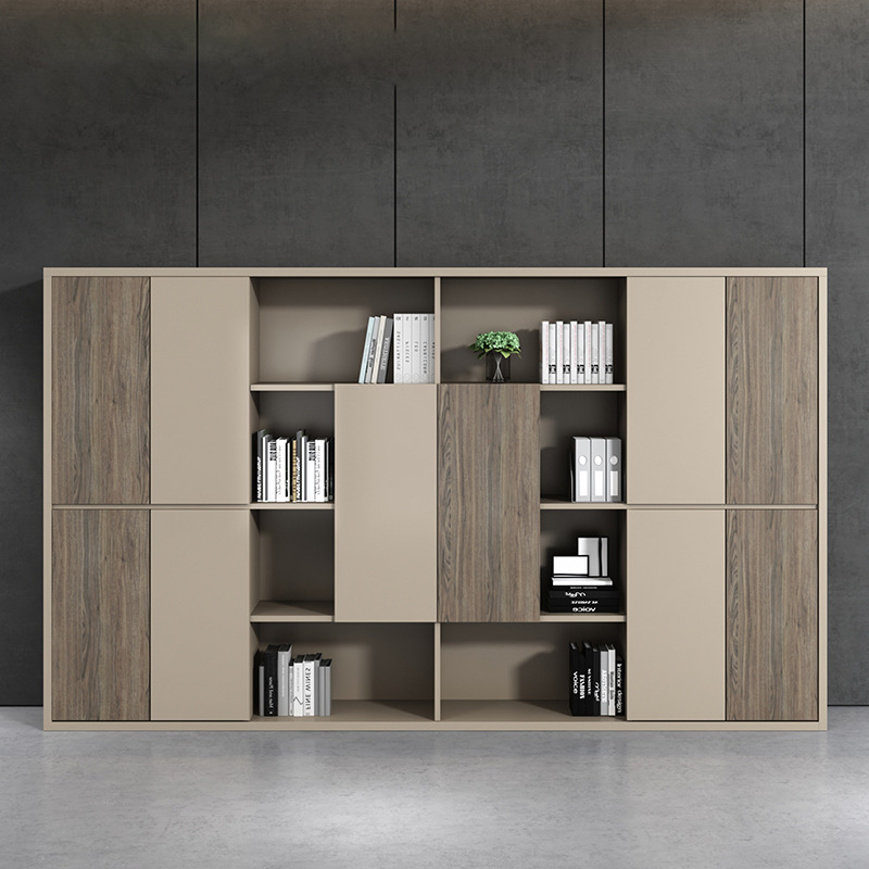 办公家具木质文件柜 书柜组合板式资料档案柜老板室背景文件柜子