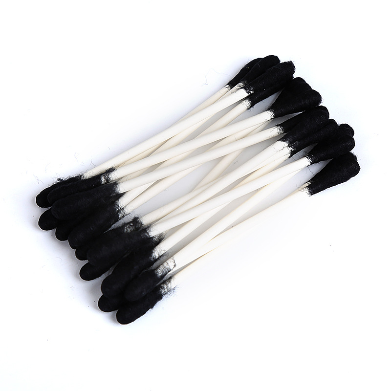 Factory Wholesale Cosmetic Cotton Swab Cotton Swab 200 Barrel Double-Headed Black Cotton Swab Alcohol Disinfection Household Disposable Cotton Swab