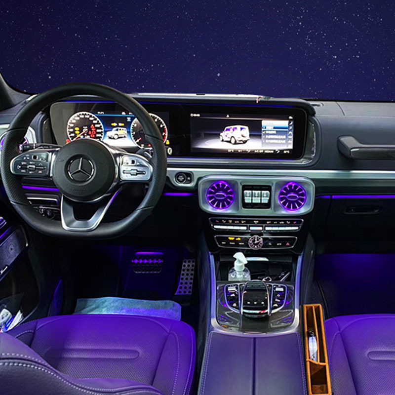 适用于2021大g车内发光涡轮空调出风口64色氛围灯原厂配件