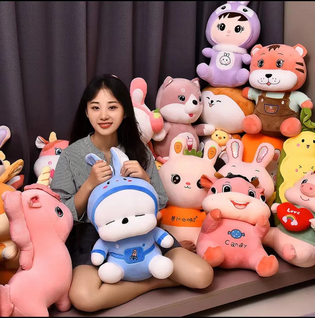 精品15寸毛绒玩具45到80公分抓机娃娃兑换抛洒生日礼品大号公仔