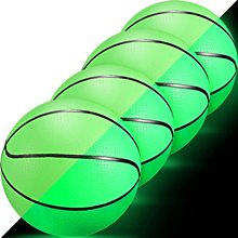跨境热卖15CM绿色夜光篮球PVC充气自发光夜粉弹力球儿童玩具皮球