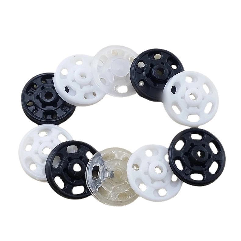 暗扣子母扣 揿扣 隐形按扣 内衣钮扣 黑白色透明塑料暗扣批发