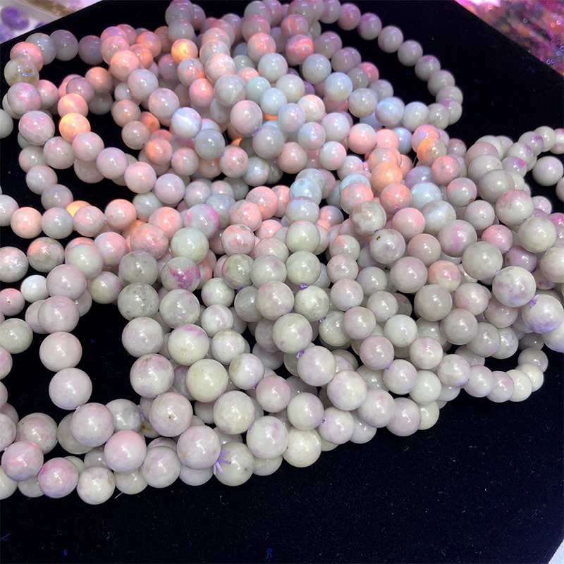 2021年夏季新款紫方纳石手链民族饰品光致变色方钠石手串外贸热卖