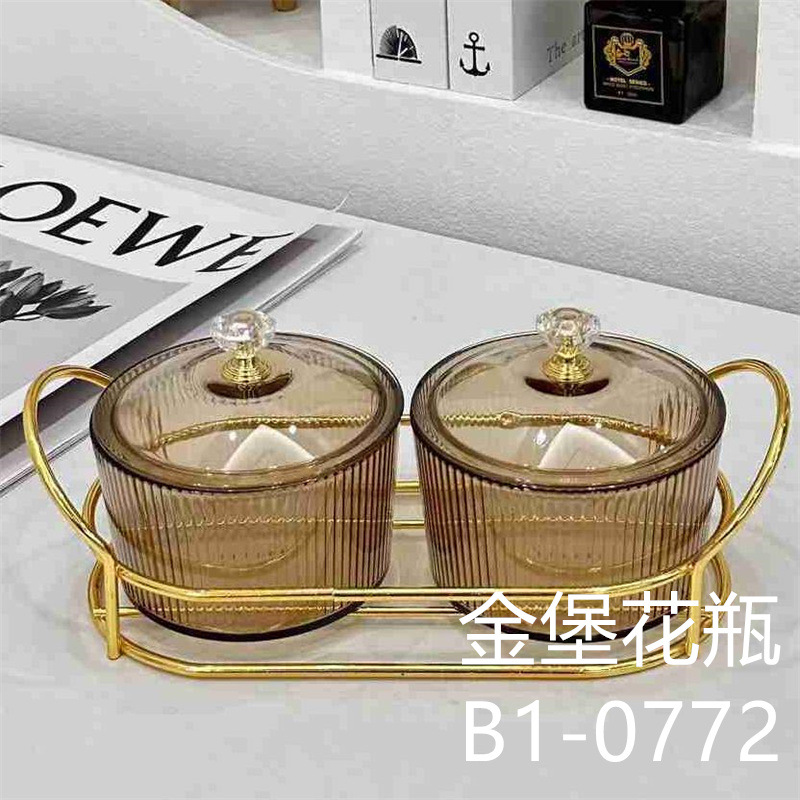 Brown round Plastic Fruit Plate Living Room Coffee Table Household Storage Box Tea Tray Snack Plate Snack Plate Dried Fruit Box