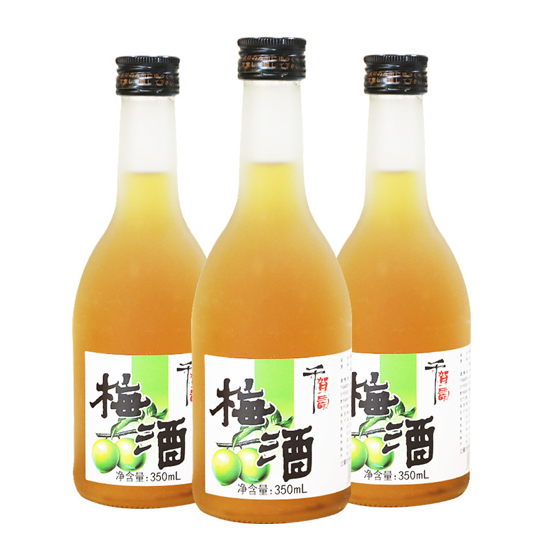 日式梅子酒千贺寿梅酒利口酒350ml*3瓶 青梅酒果酒女士酒类酒瓶装